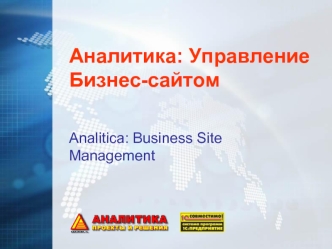 Аналитика: Управление Бизнес-сайтом