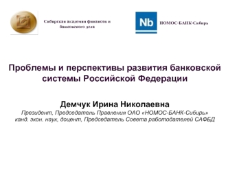 Проблемы и перспективы развития банковской системы Российской Федерации