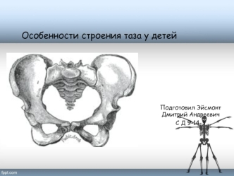 Особенности строения таза у детей