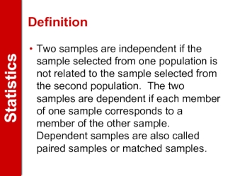 Definition. Statistics