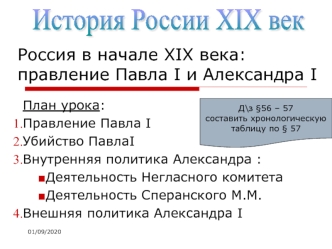 Россия в начале XIX века:правление Павла I и Александра I