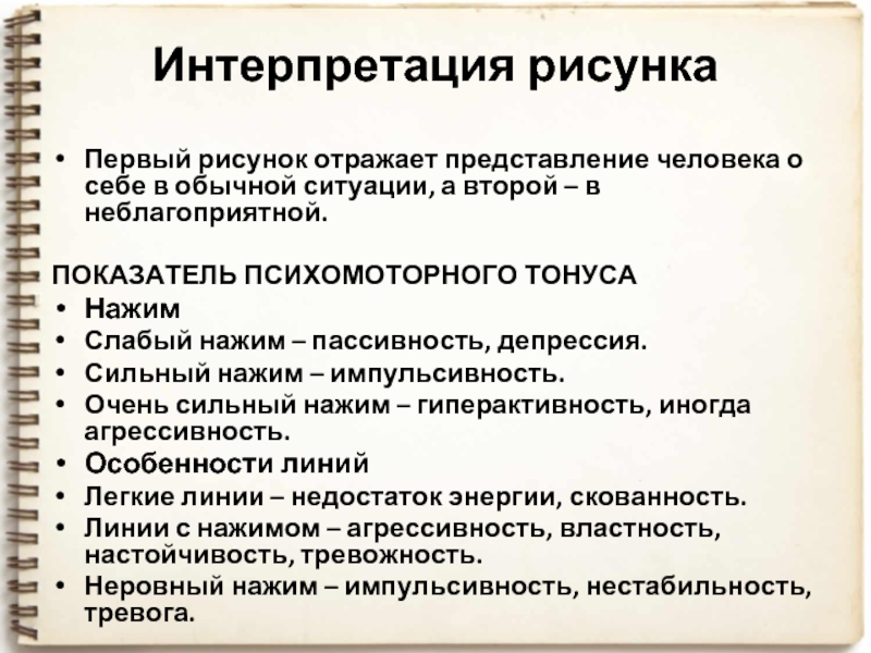 В каком возрасте появляется истолкование и интерпретация рисунка