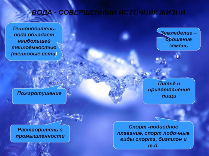 Вода обладает большой. Какими свойствами обладает вода в качестве способа пожаротушения.