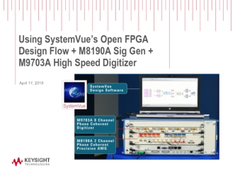 Using systemvue’s open FPGA design flow, M8190A Sig Gen, M9703A High Speed Digitizer