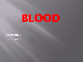 Blood. Erythrocytes. Thrombocytes. Leukocytes