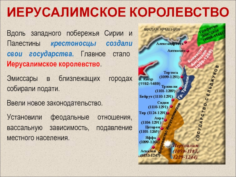 Государства крестоносцев карта