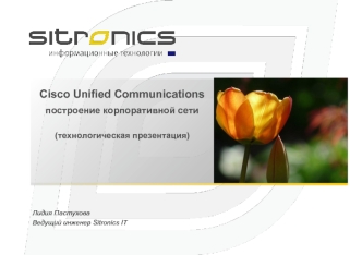 Cisco Unified Communications
построение корпоративной сети

(технологическая презентация)
