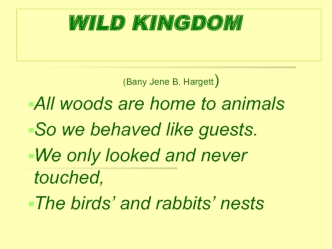 WILD KINGDOM