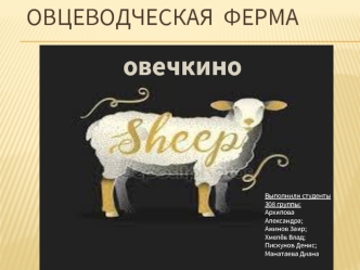 Овцеводческая ферма