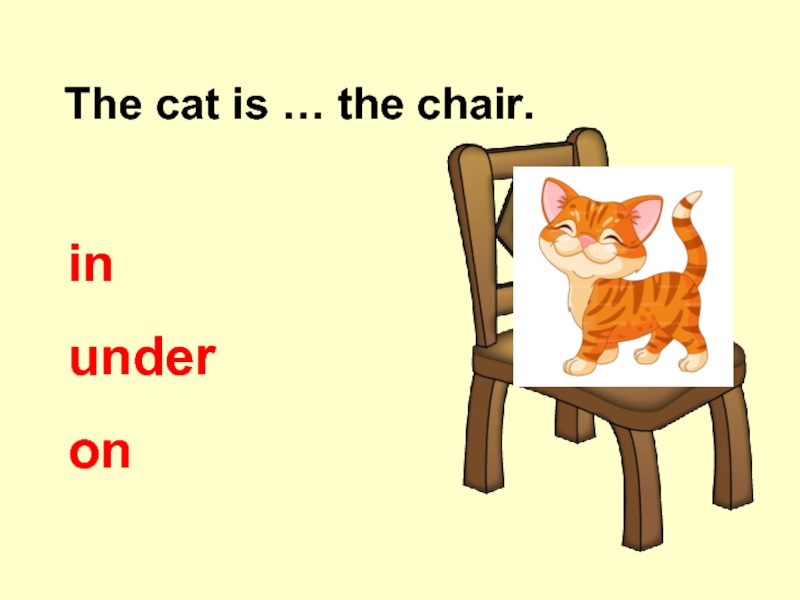 In on under. In on under правило. Картинка in on under. Cat under the Chair. Prepositions of place Cat.