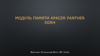 Модуль памяти Apacer Panther DDR4