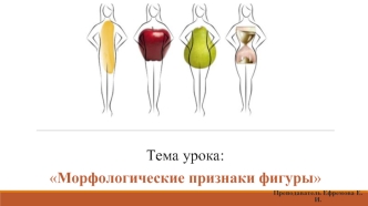 Морфологические признаки фигуры для конструирования одежды. Внешняя форма тела. Телосложение. Осанка. Пропорции тела