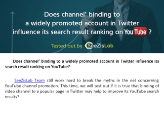 Does channel’ binding to a widely promoted account in Twitter influence its search result ranking on YouTube