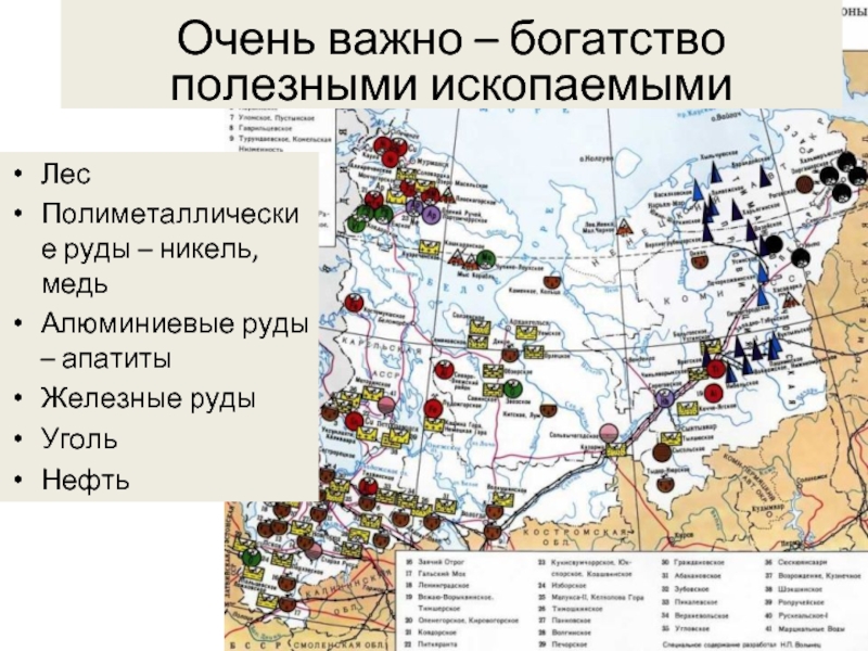 Карта полезных ископаемых Северного экономического района. Ресурсы Северного экономического района на карте. Богатство европейского севера