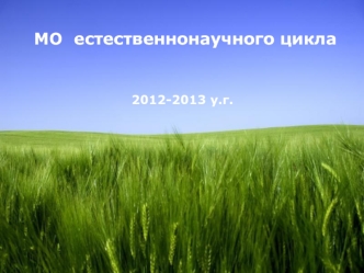 МО  естественнонаучного цикла


 2012-2013 у.г.