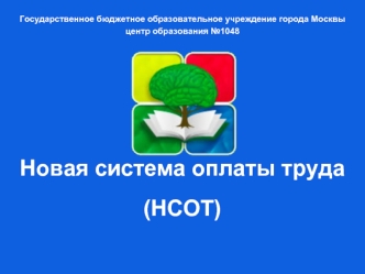 Государственное бюджетное образовательное учреждение города Москвы
центр образования №1048  




Новая система оплаты труда   (НСОТ)
