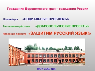 Гражданин Воронежского края – гражданин России