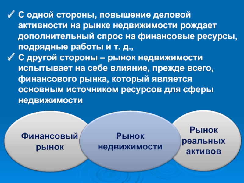 Реферат: Особенности функционирования рынка недвижимости РФ
