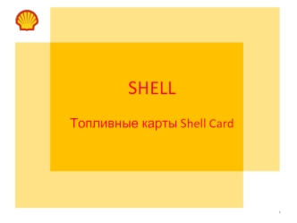 SHELL Топливные карты Shell Card