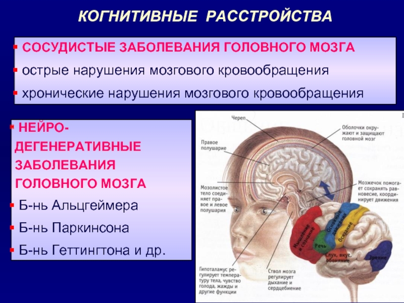 Умеренная дезорганизация головного мозга