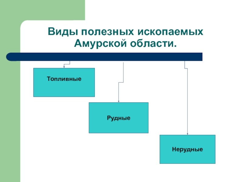 Заполните схему виды полезных ископаемых топливные рудные нерудные