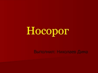 Носорог