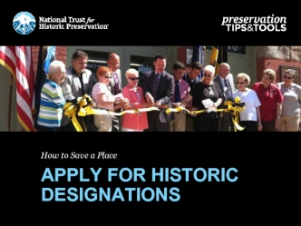 Apply for Historic Designations