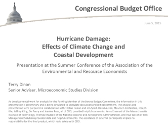 Hurricane Damage: Effects of Climate Change and Coastal Development