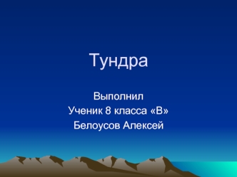 Тундра