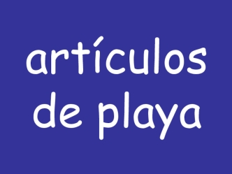 Artículos de playa