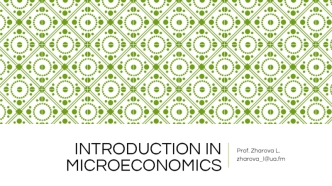 Introduction in Microeconomics