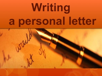Writing a letter