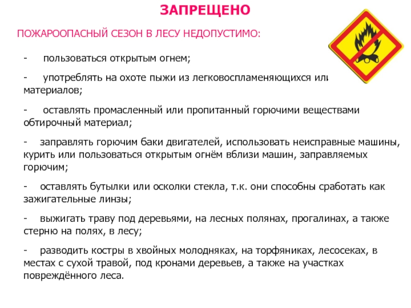 Правила поведения в пожароопасный период для школьников презентация