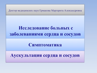 Исследование больных с заболеваниями сердца и сосудов