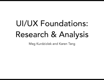 UI/UX Foundations for Research