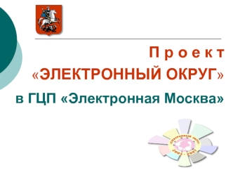 П р о е к тЭЛЕКТРОННЫЙ ОКРУГ в ГЦП Электронная Москва