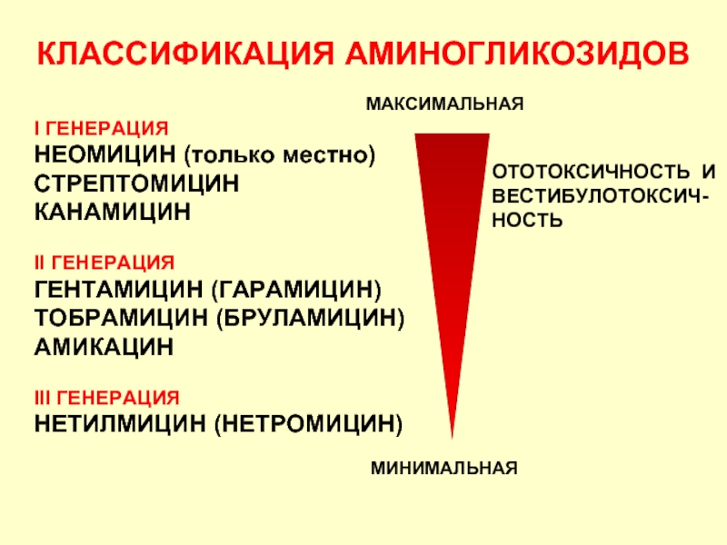 Аминогликозиды презентация по фармакологии