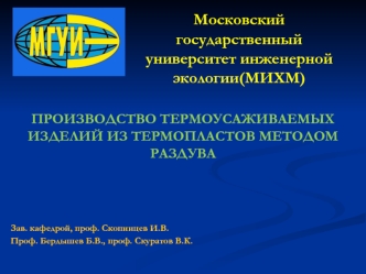 Московский государственный университет инженерной экологии(МИХМ)