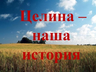 Целина – наша история