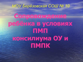 МОУ Берёзовская СОШ № 10