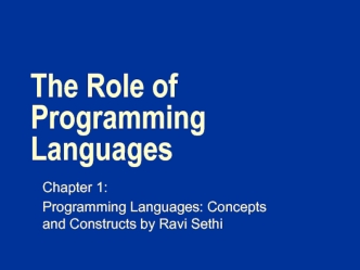 Programming Languages: Concepts and Constructs by Ravi Sethi