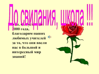 До свидания, школа !!!