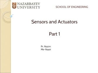 Sensors and actuators