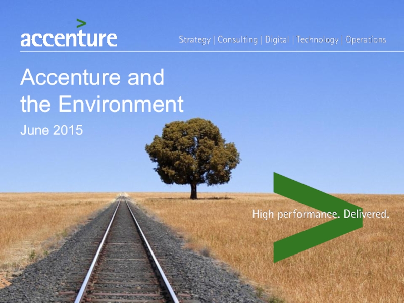 Accenture and  the Environment June 2015