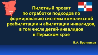 Пилотный проект по отработке подходов по формированию системы комплексной реабилитации и абилитации инвалидов