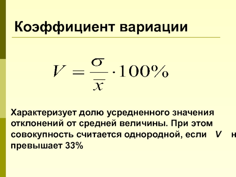 Показатели вариации презентация