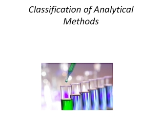 Classification of Analytical Methods