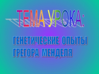 ТЕМА УРОКА: