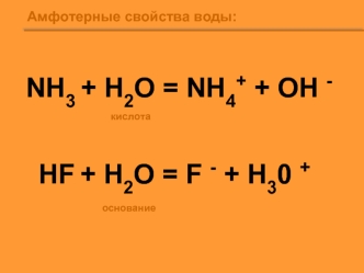 NH3 + H2O = NH4+ + OH -