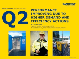 Ramirent Q2 2015 Earnings Report